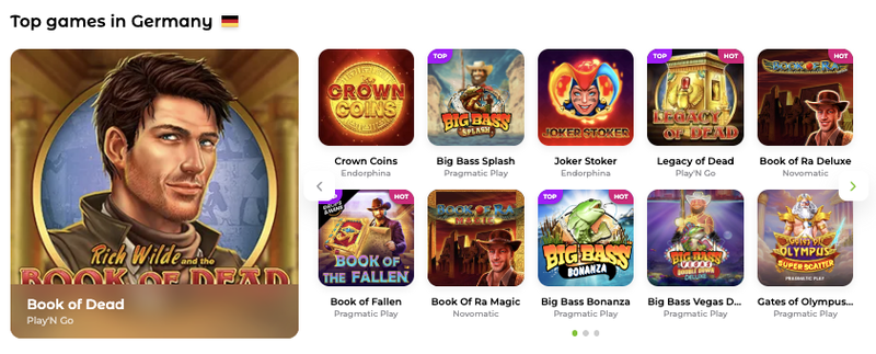 Top Spielautomaten im Verde Casino